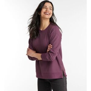 Women's Birchwood Brushed Waffle Top, Crewneck